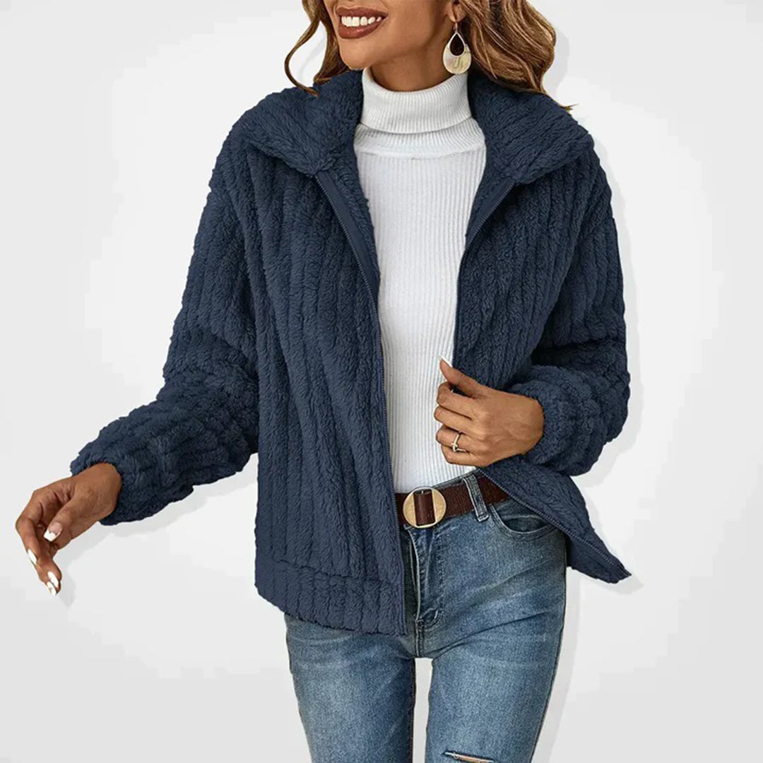 Noa - Gilet long élégant en polaire pour femmes | Chaud et stylé