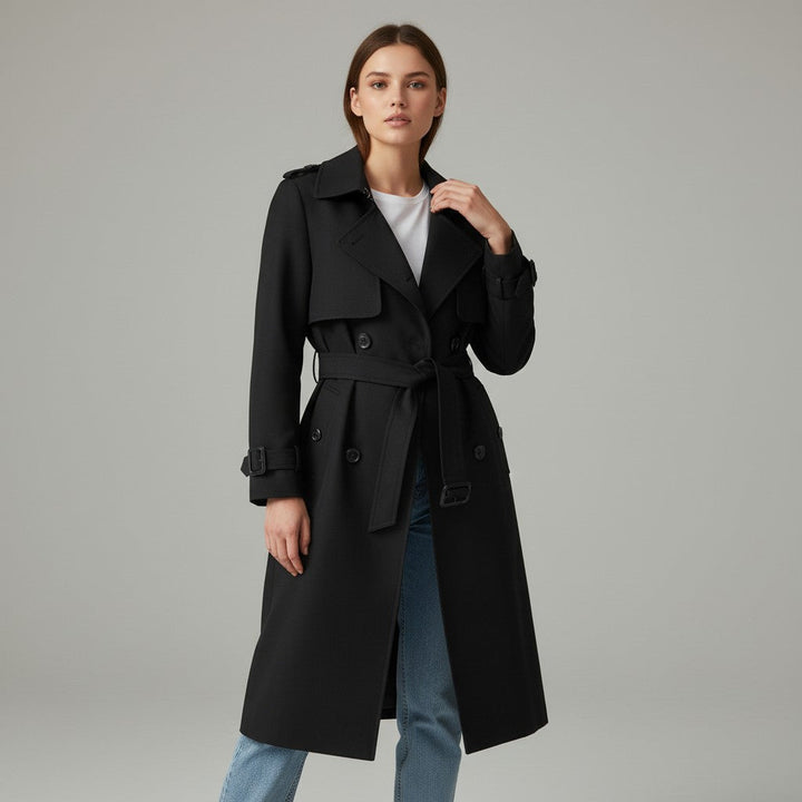 Trenchcoat Damen - Gürtelter Baumwoll-Trenchcoat
