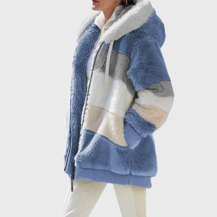 Sofia | Elegante mehrfarbige warme Pufferjacke