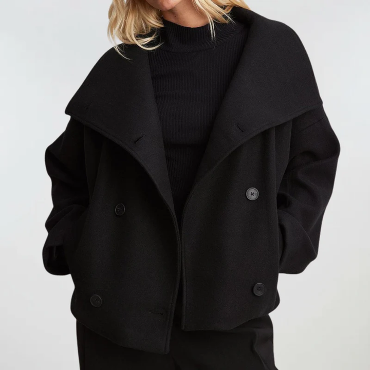 Manteau pour femme | Coupe courte, double boutonnage