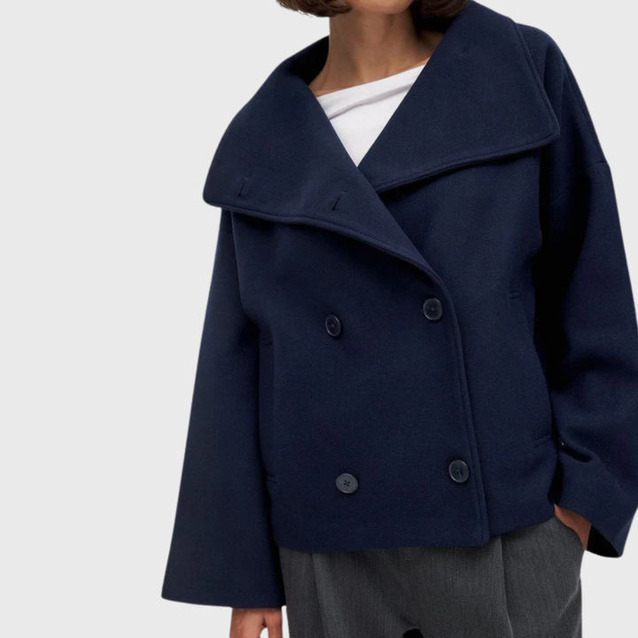 Manteau pour femme | Coupe courte, double boutonnage