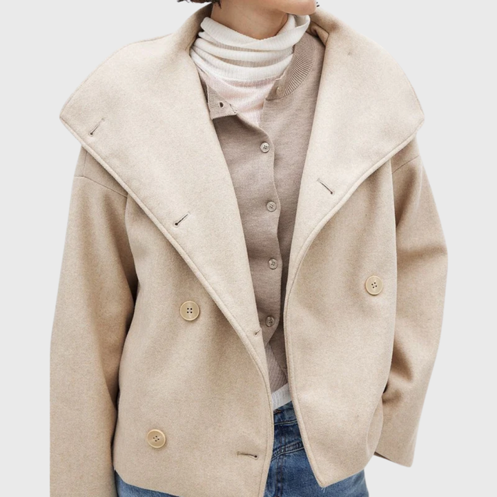Manteau pour femme | Coupe courte, double boutonnage