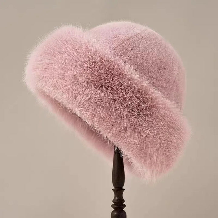 Bonnet femme en fausse fourrure avec finition luxueuse – Couvre-chef d&