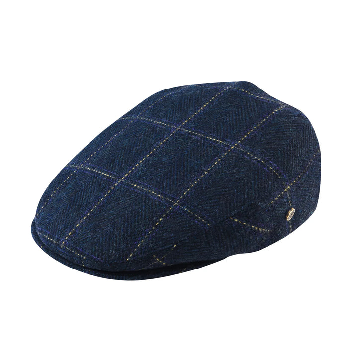 James | Klassische Fischgrät-Stich Flat Cap