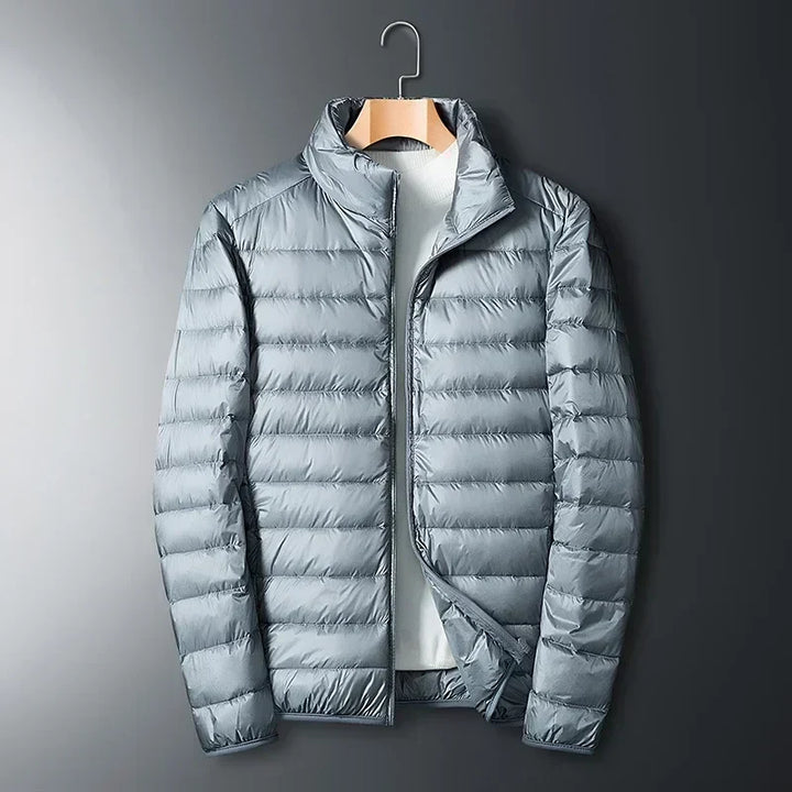 Herren Leichte Pufferjacke Mit Kompakt Aufbewahrungstasche