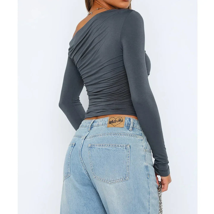 Käthe | Stilvolles Twisted Langarmtop für Frauen