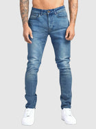Schmale Herren Slim Fit Denim Jeans mit schmalem Bein und Fünf-Taschen-Design