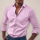 Schickes Herren Slim Fit Hemd mit Knopfleiste und langen Ärmeln