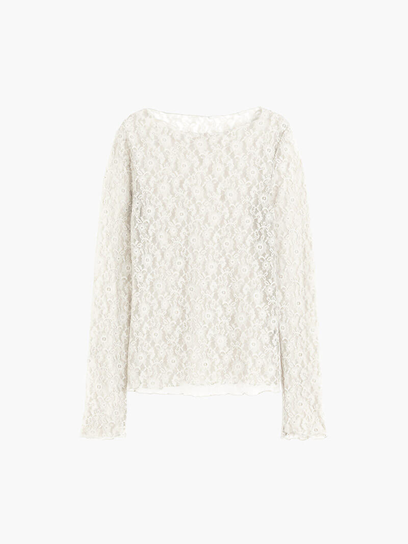 Selina | Langarm Spitze Top