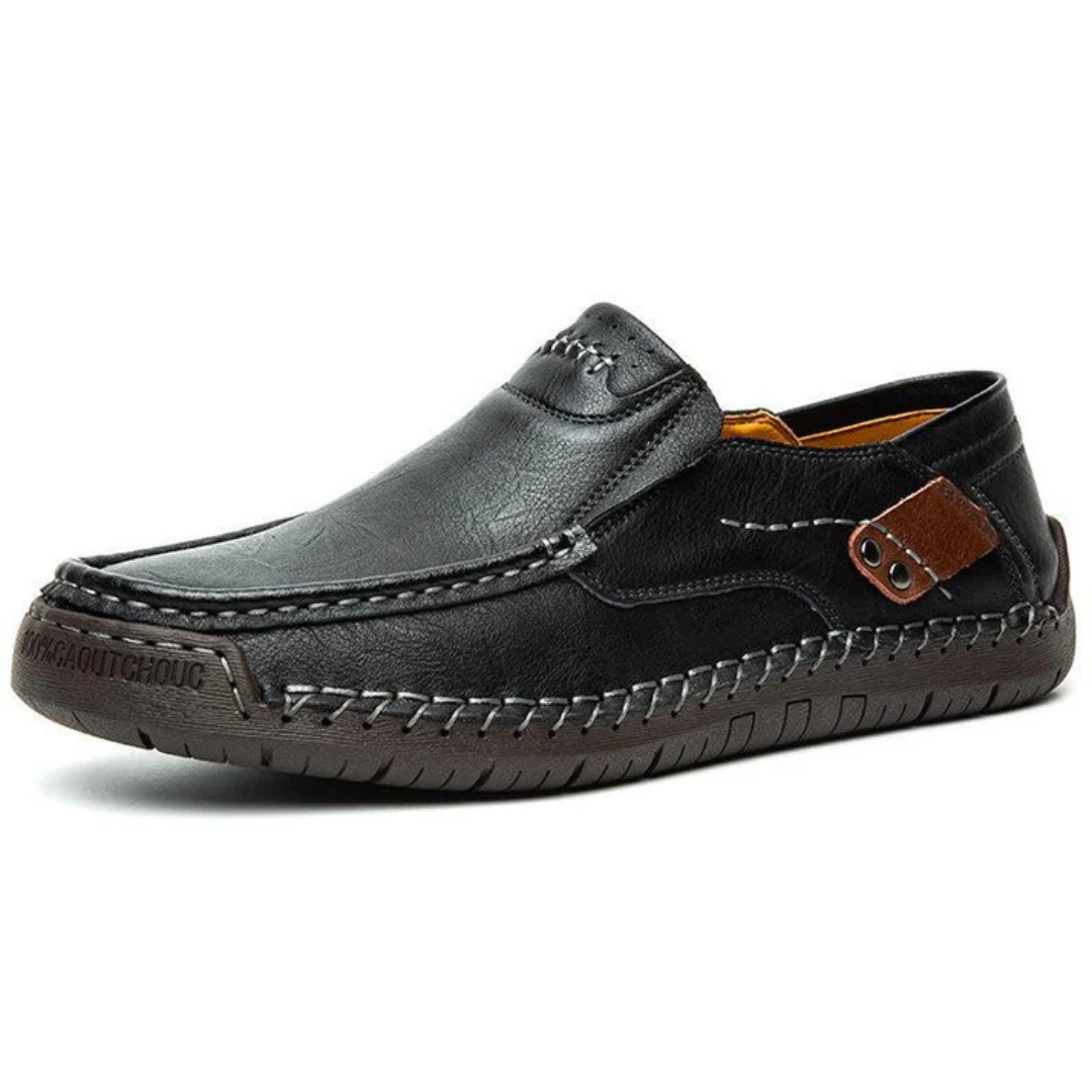 FlexStep - Leder Slipper Herren - Komfortabel &amp; Stilvoll Ohne Schnürsenkel