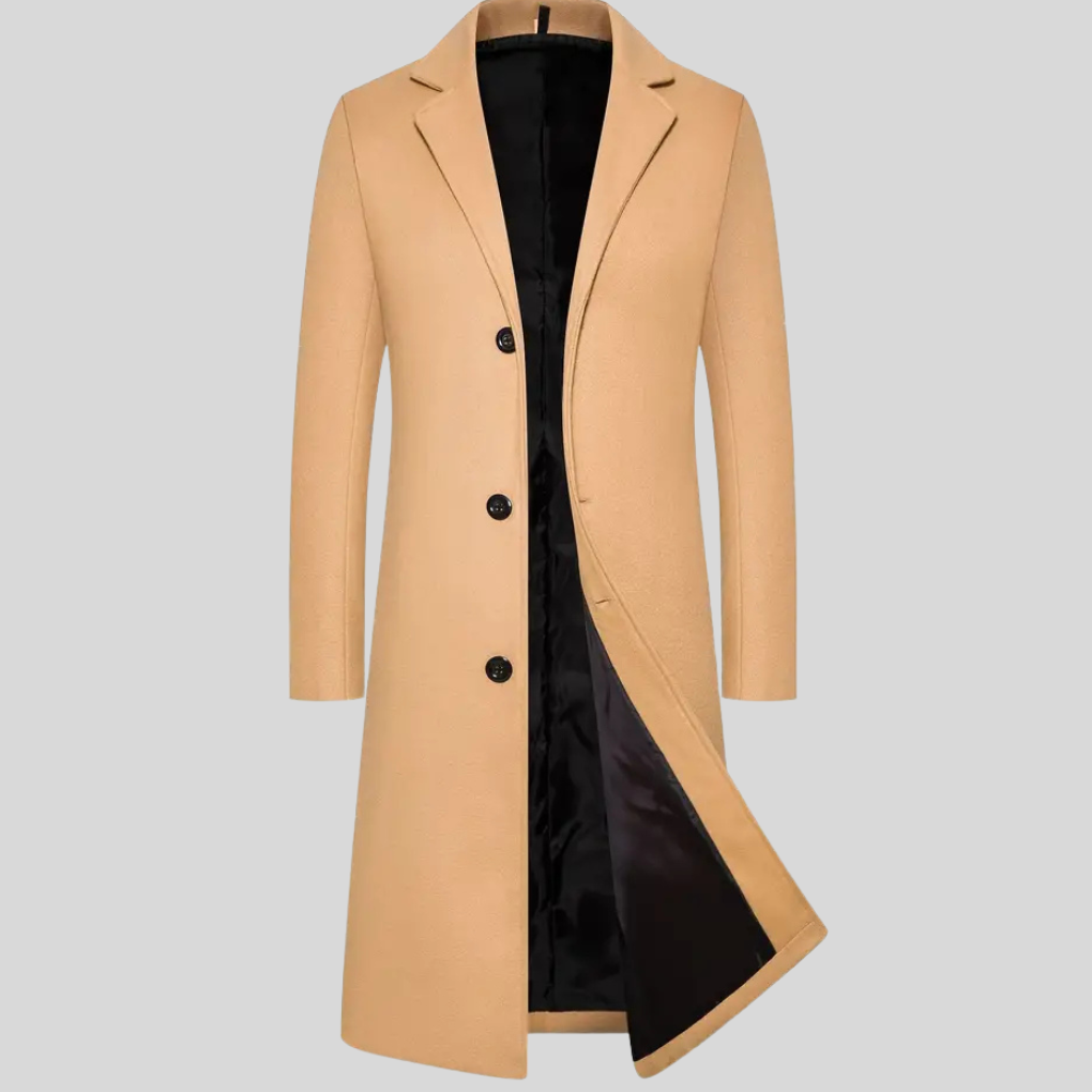 Lange Überjacke für Herren – elegante Winterlage mit klassischem Stil