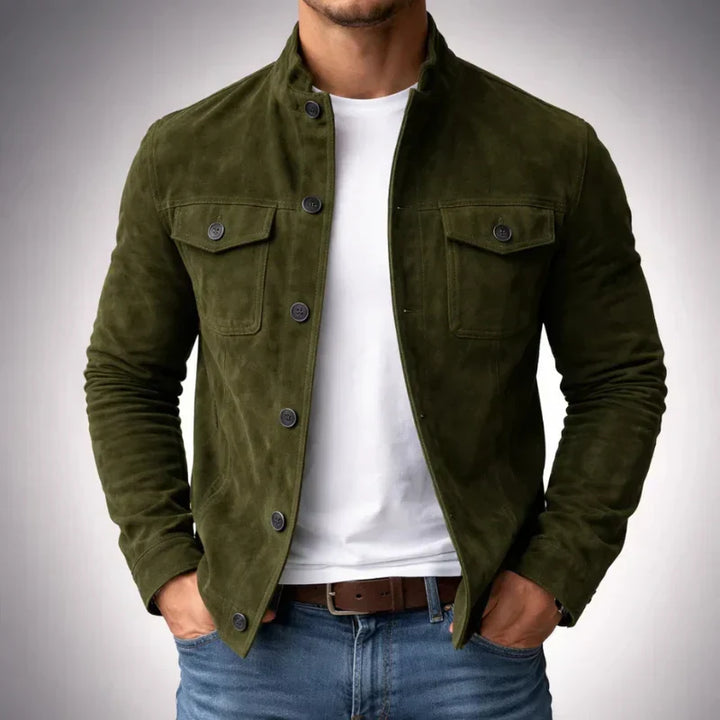 Freddie | Klassische Wildlederjacke mit Taschen