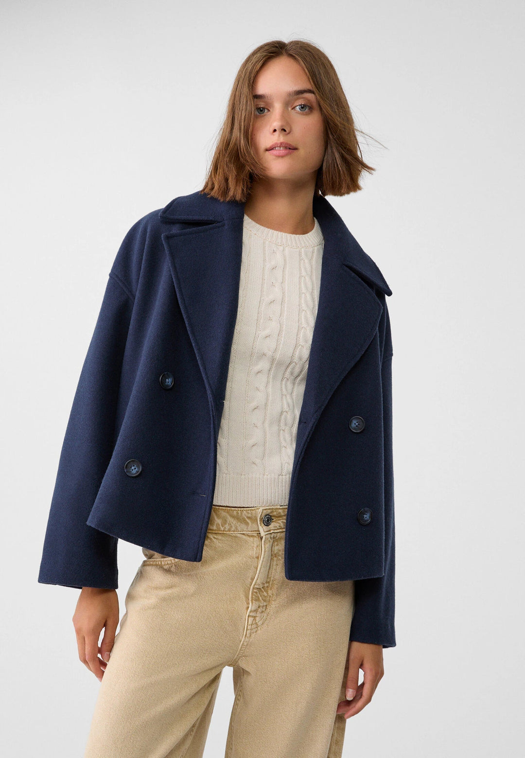 Mantel Damen - Kurzer Doppelt-gefütterter Mantel