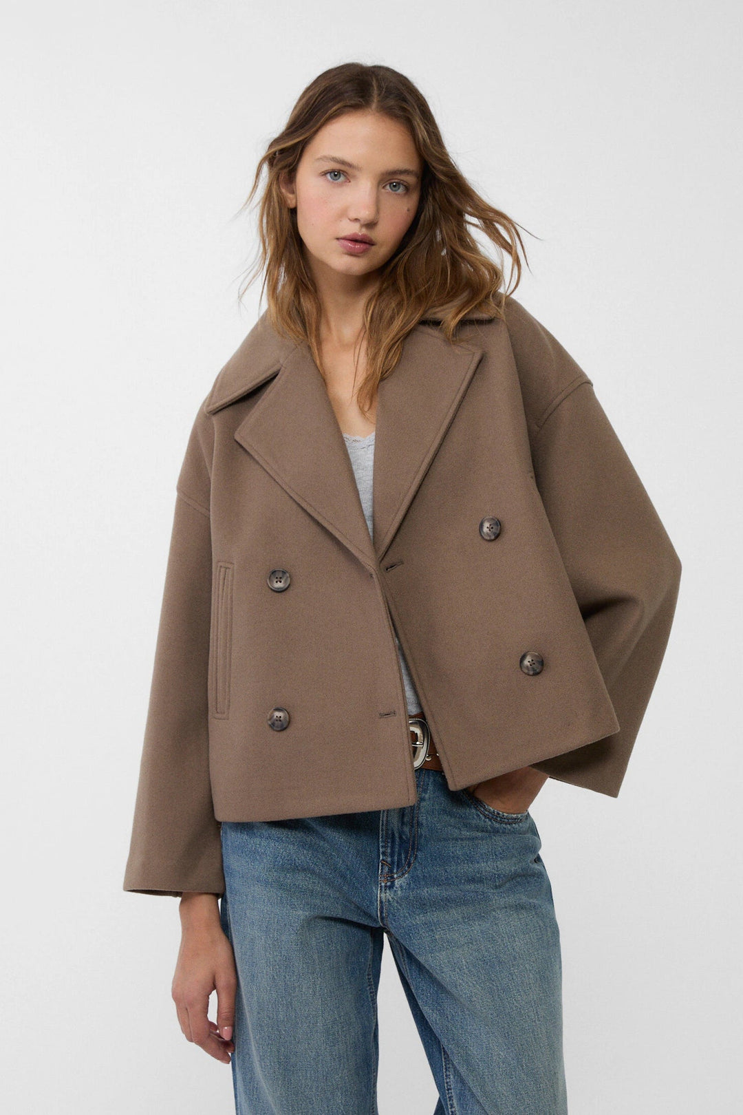 Mantel Damen - Kurzer Doppelt-gefütterter Mantel