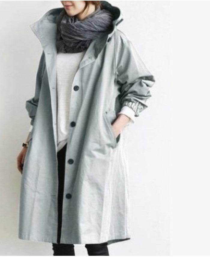 Kelly – Lässige, mittellange Windjacke für Frauen mit langen Ärmeln