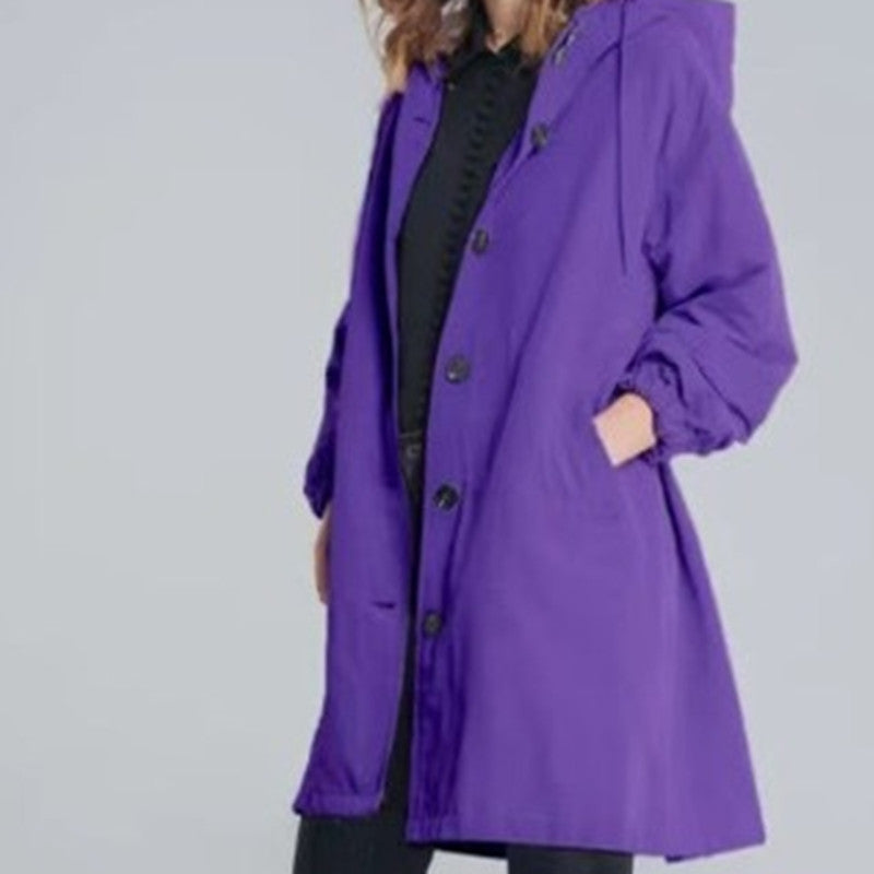 Kelly – Lässige, mittellange Windjacke für Frauen mit langen Ärmeln