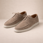 Loafers Wildleder Herren Regular Fit Leder Schnürung Geschlossene Spitze