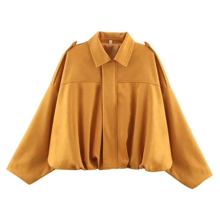 Ivy | Damen Wildleder-Übergangsjacke mit Spitzkragen