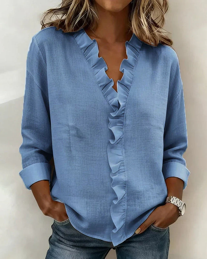 Chloe | Leichte V-Ausschnitt Bluse