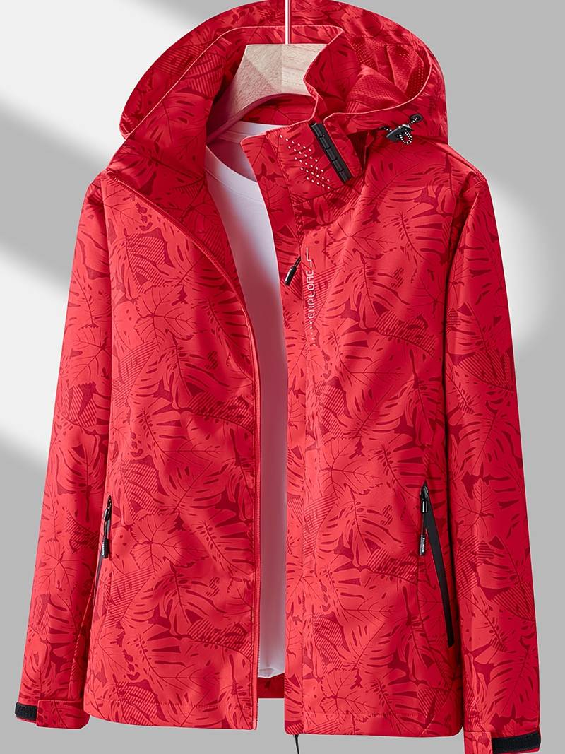 Damen Wasser- und Winddichte Jacke mit Kapuze – Lässig, Schutz für Outdoor-Aktivitäten