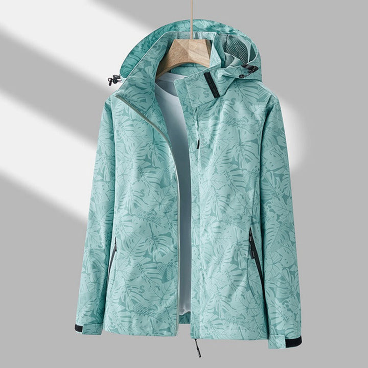 Damen Wasser- und Winddichte Jacke mit Kapuze – Lässig, Schutz für Outdoor-Aktivitäten