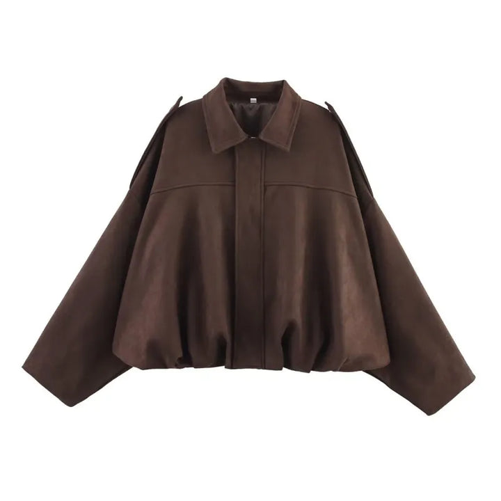 Ivy | Damen Wildleder-Übergangsjacke mit Spitzkragen