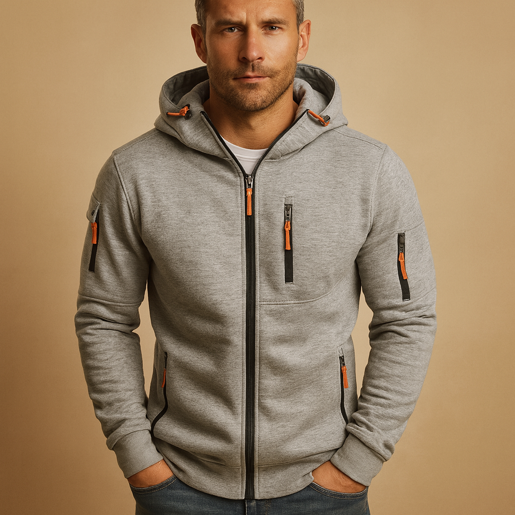 Herren Hoodie mit Reißverschluss und Kapuze | Bram