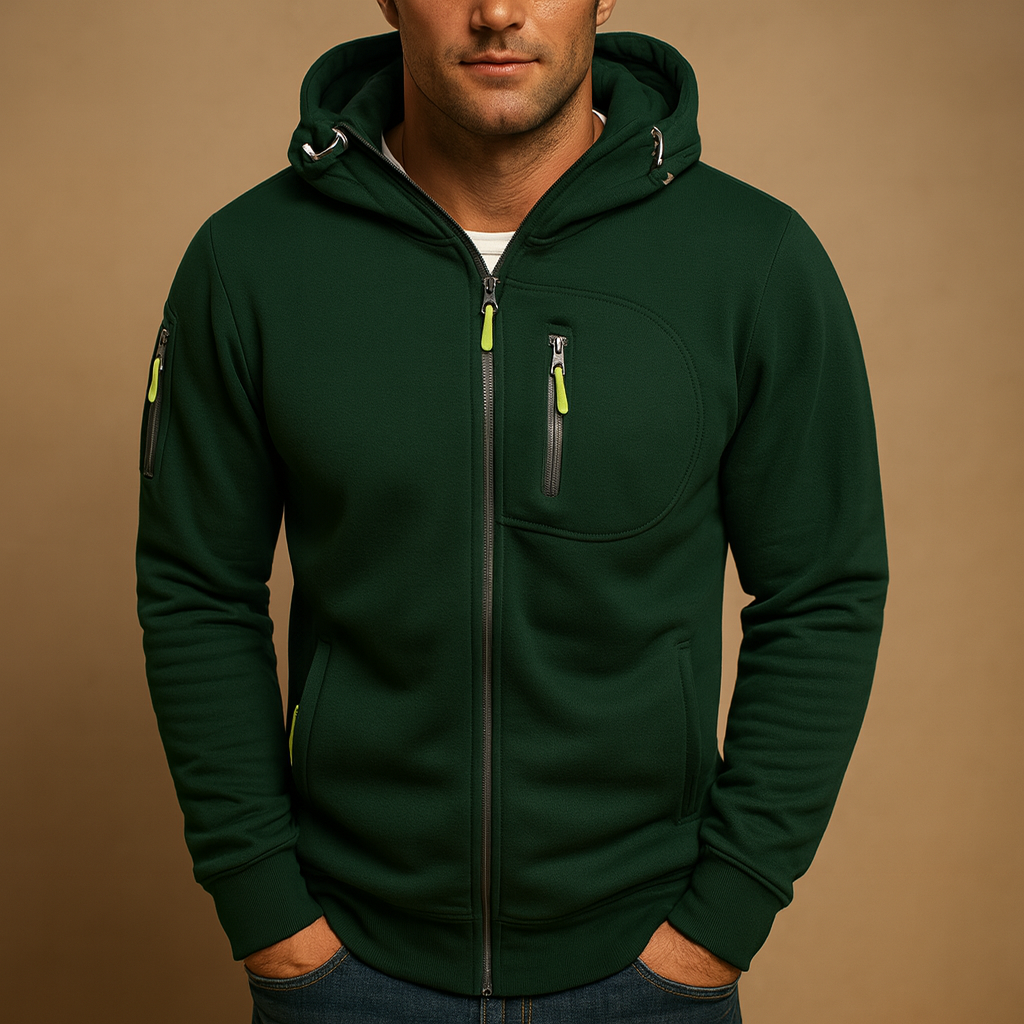 Herren Hoodie mit Reißverschluss und Kapuze | Bram