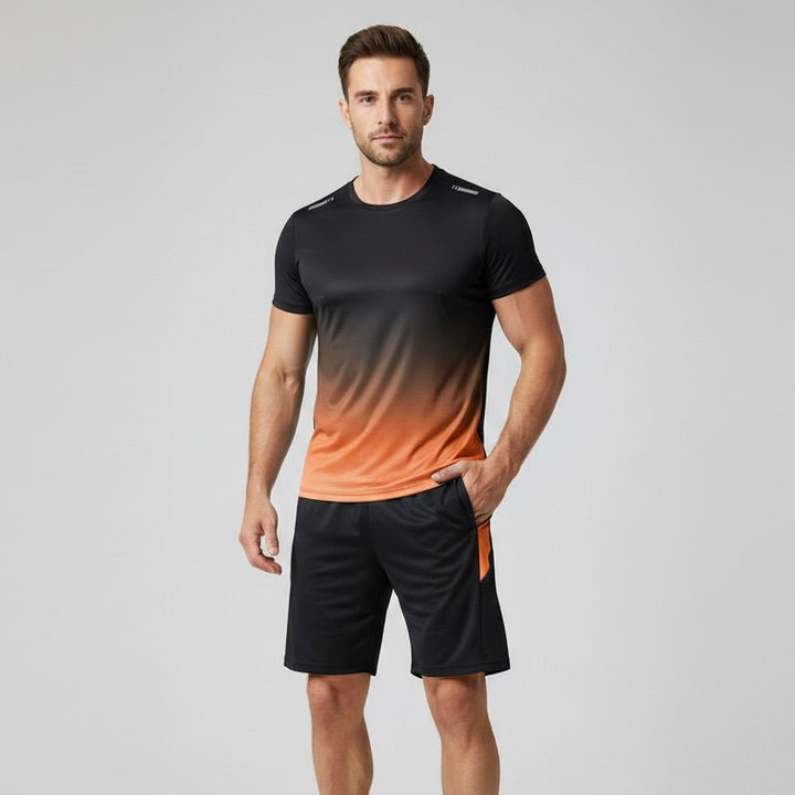 Nick Herren Sportset – T-Shirt &amp; Shorts – Atmungsaktiv &amp; Schnell trocknend