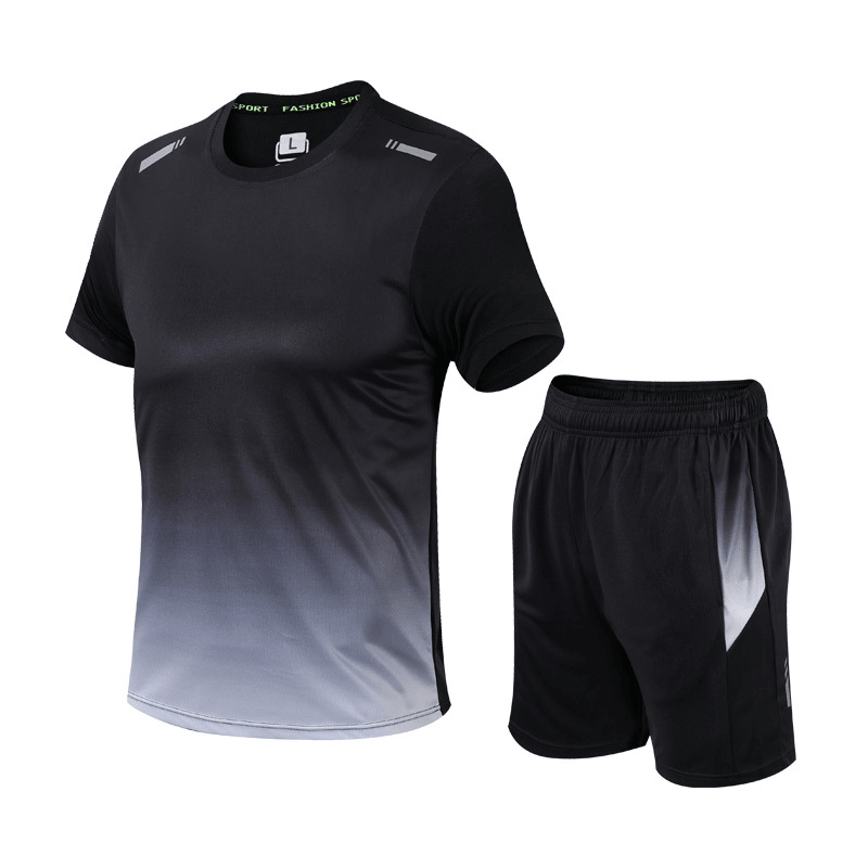 Nick Herren Sportset – T-Shirt &amp; Shorts – Atmungsaktiv &amp; Schnell trocknend