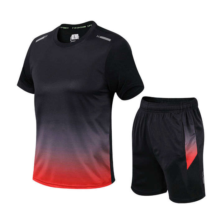 Nick Herren Sportset – T-Shirt &amp; Shorts – Atmungsaktiv &amp; Schnell trocknend