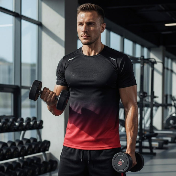 Nick Herren Sportset – T-Shirt &amp; Shorts – Atmungsaktiv &amp; Schnell trocknend