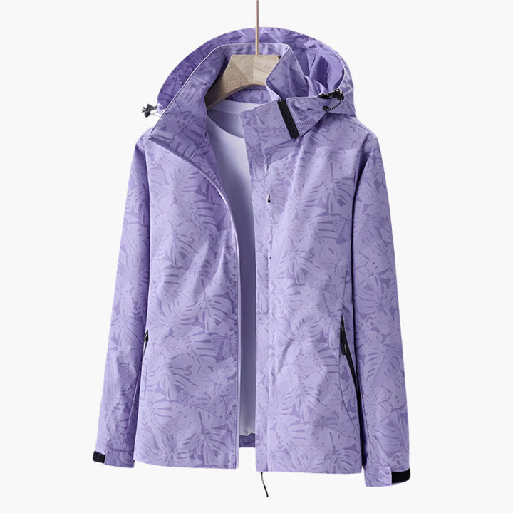 Damen Outdoor-Jacke mit Kapuze – wasserdicht, winddicht &amp; atmungsaktiv – stylische Funktionsjacke für Freizeit &amp; Alltag