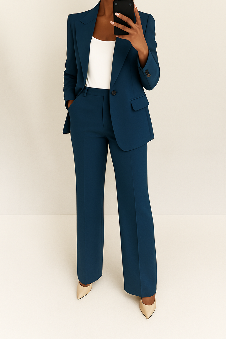 Ensemble deux-pièces pour femme | Blazer et pantalon à manches longues