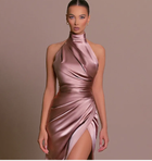 Valencia - Satin-Ein-Schulter Kleid