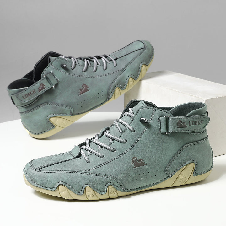 StrideGlide Elegance | Orthopädischer Leder-Schuh
