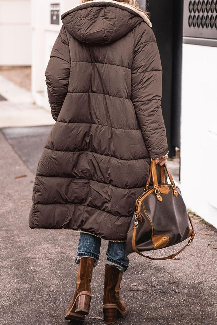 Damen Wendbare Winterjacke – Beidseitiges Design, Komfortabel für Kalte Tage