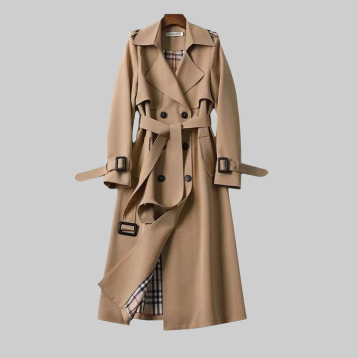 Damen Trenchcoat | Gürtelte Doppelt Breasted Design