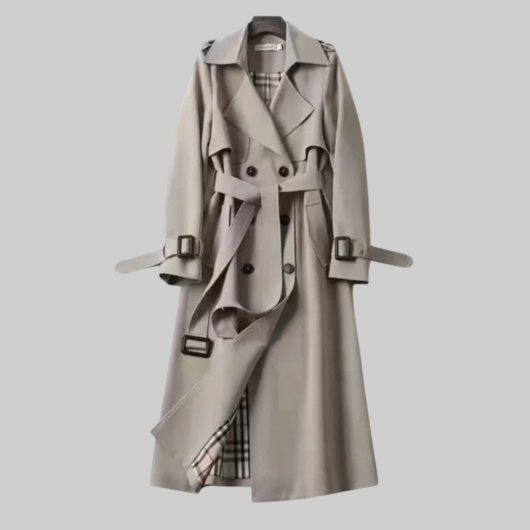 Damen Trenchcoat | Gürtelte Doppelt Breasted Design