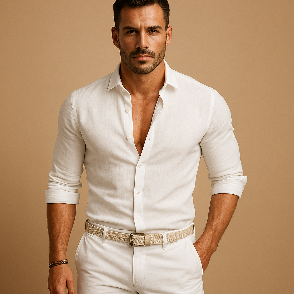 Leichtes Hemd mit Button-Down-Kragen für Herren | Daan