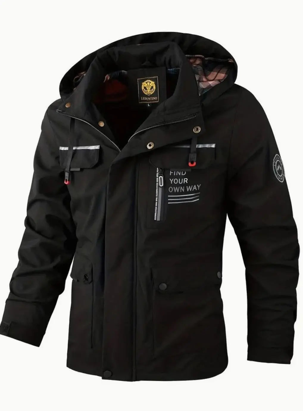 Jacob | Herren Wasserdichte Kapuzen-Multitaschen-Winterjacke