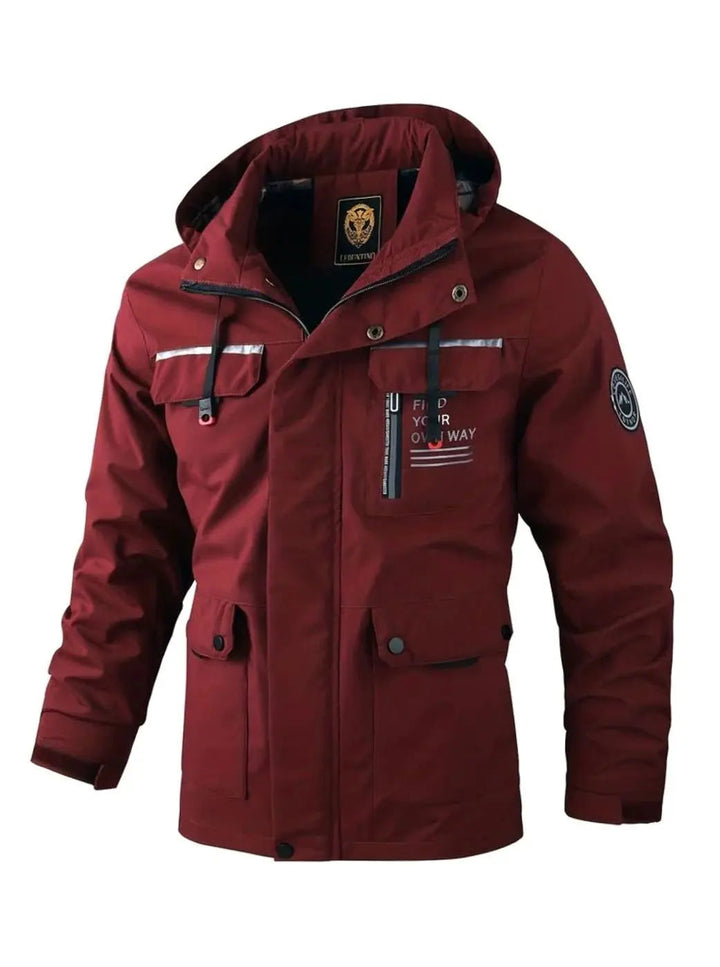 Jacob | Herren Wasserdichte Kapuzen-Multitaschen-Winterjacke