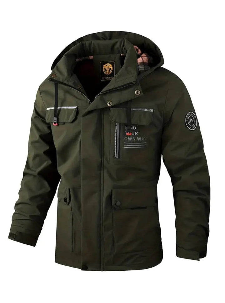 Jacob | Herren Wasserdichte Kapuzen-Multitaschen-Winterjacke