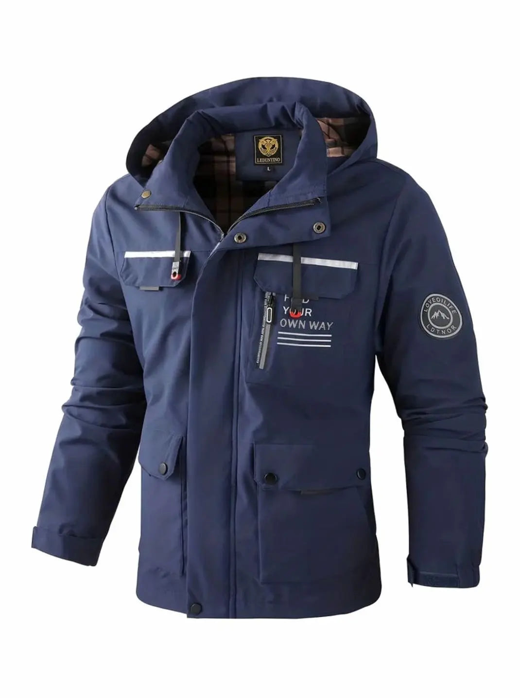 Jacob | Herren Wasserdichte Kapuzen-Multitaschen-Winterjacke
