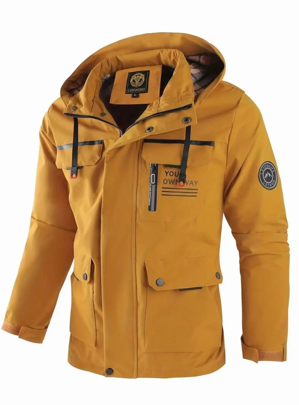 Jacob | Herren Wasserdichte Kapuzen-Multitaschen-Winterjacke