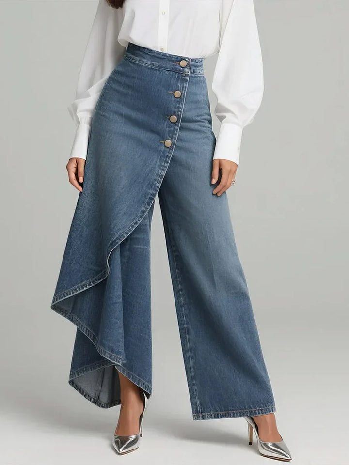 Margaret | Elegante Hochtaillierte Weite Hose
