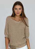 Kurze Ärmel Strickpullover für Damen