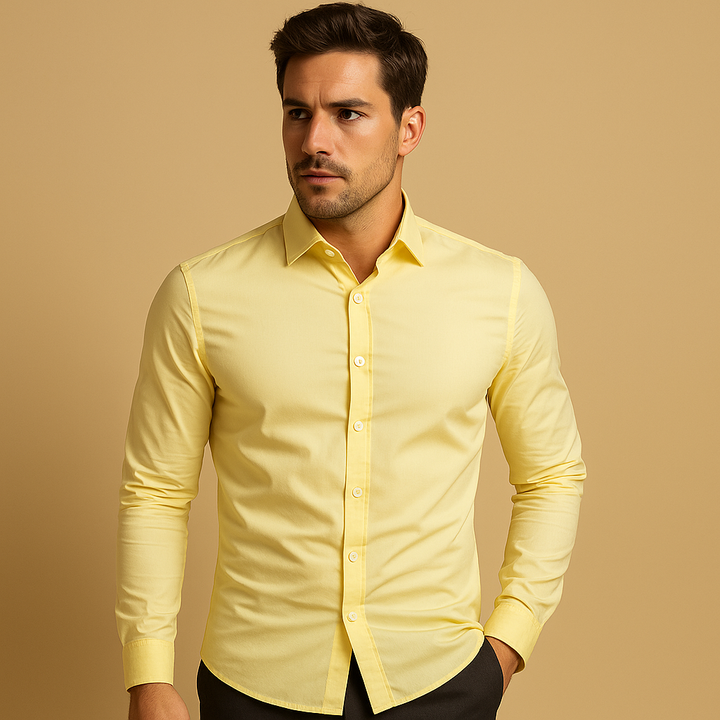 Slim Fit Hemd mit Umlegekragen für Herren | Joris
