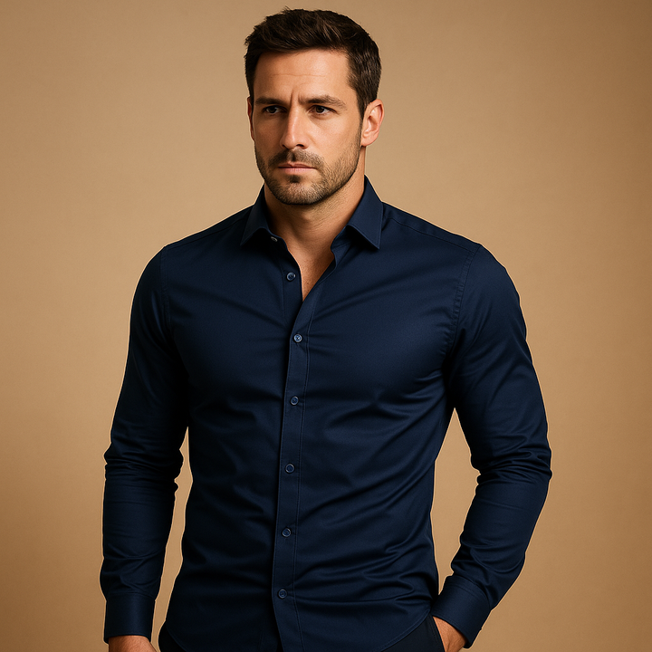 Slim Fit Hemd mit Umlegekragen für Herren | Joris
