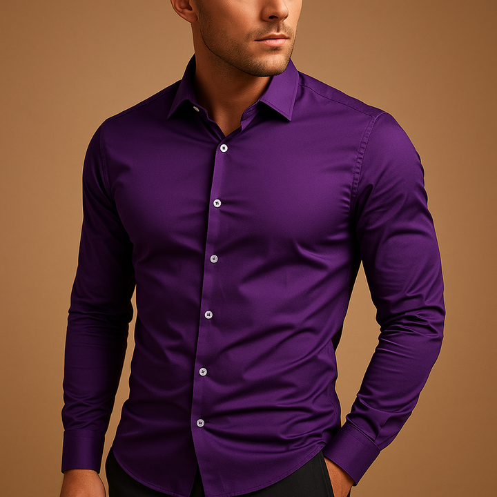 Slim Fit Hemd mit Umlegekragen für Herren | Joris